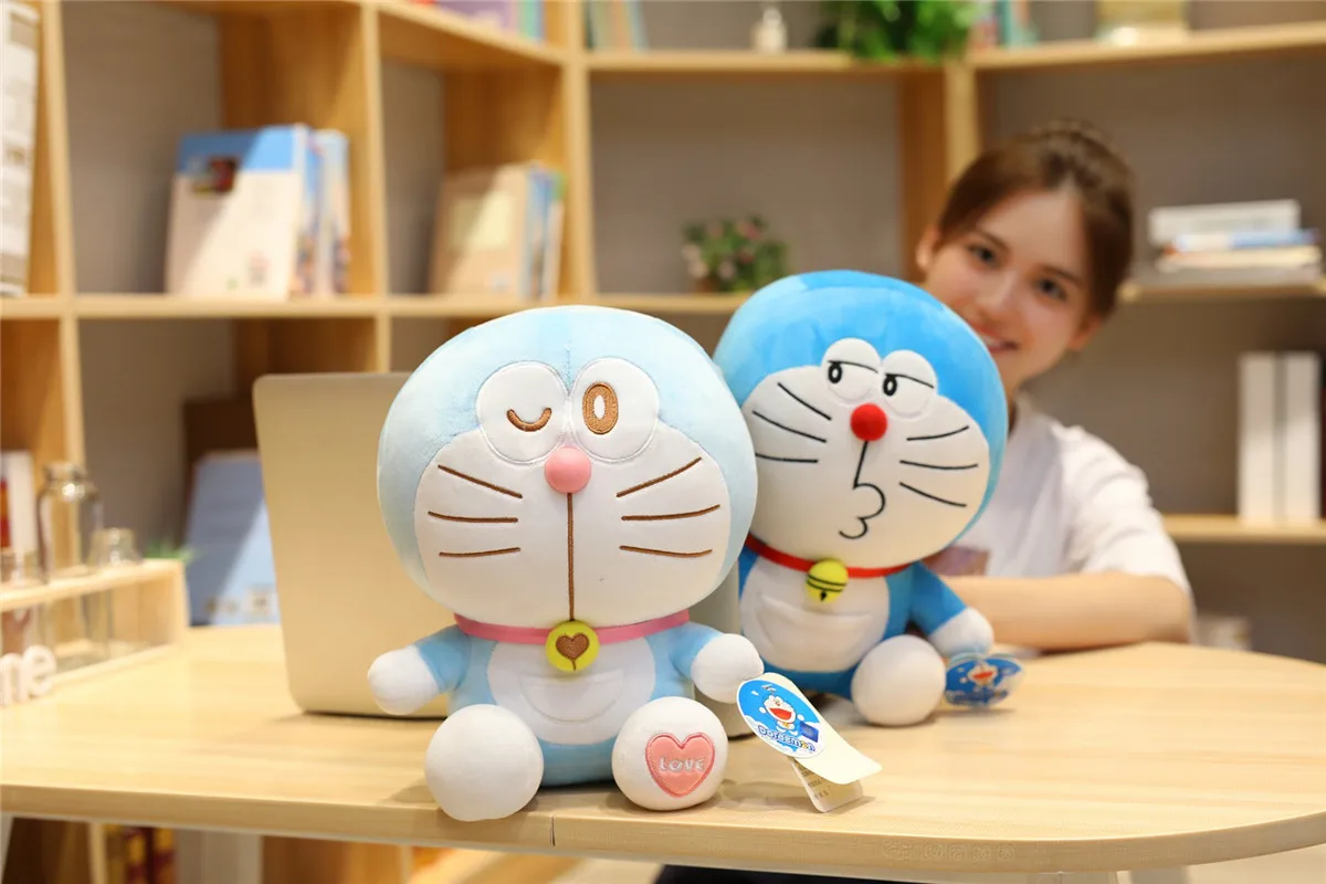 ; аниме «23/48 см стенд Doraemon плюшевые игрушки большиекошки Куклы Мягкие Животные Подушка Детские игрушки для детей, подарки фигурка Doraemon