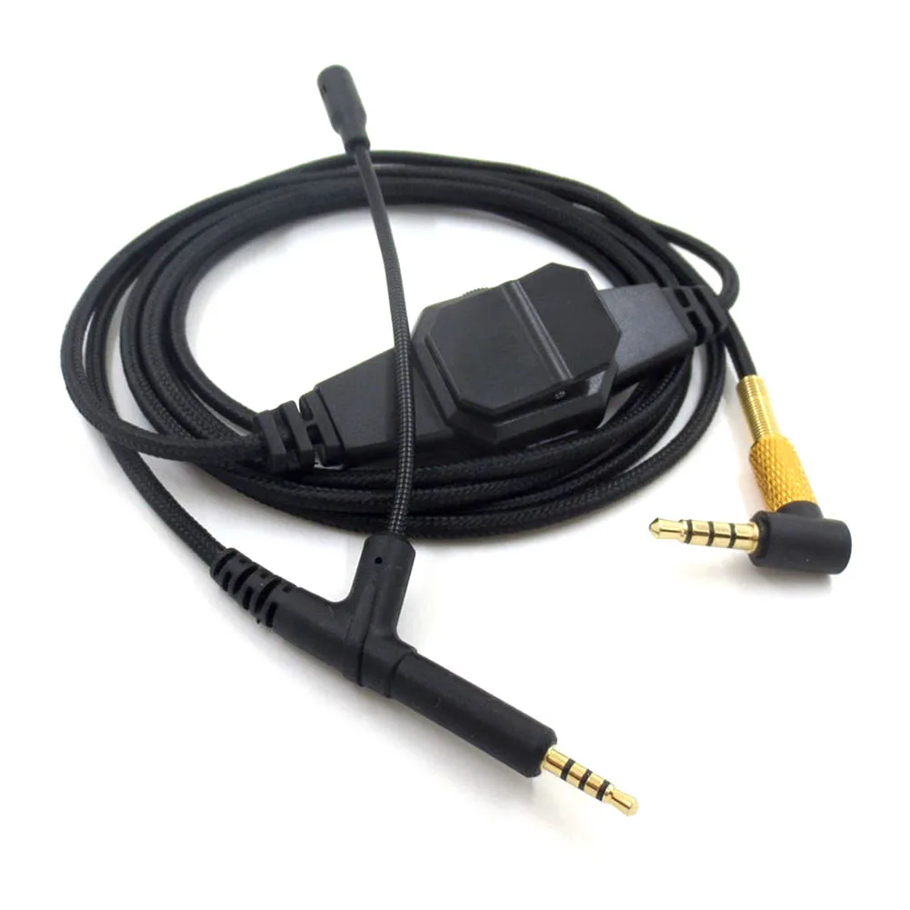 

Aux Cable 3.5mm Male to 2.5mm Male Audio Headphone Connectors Noise Earphones Cable Cord w/Detachable Microphone