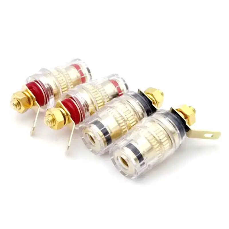 

8pcs/set Speaker Terminal Binding Post 4mm Banana Plug Socket Low Frequency Amplifier Connector for Loudspeakers P82D