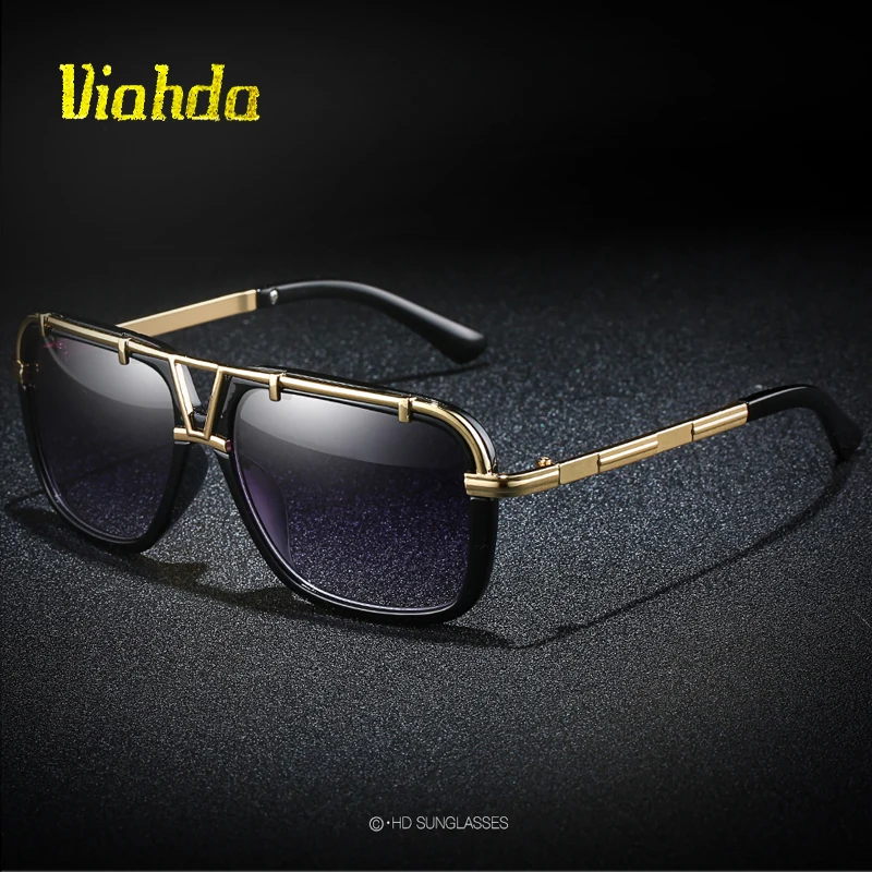 

Солнцезащитные очки VIAHDA UV400 Мужские, брендовые дизайнерские квадратные солнечные очки для вождения