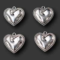 10pcs silver plated heart of the eternal charm vintage necklace earrings metal pendant diy jewelry handicraft making 2121mm