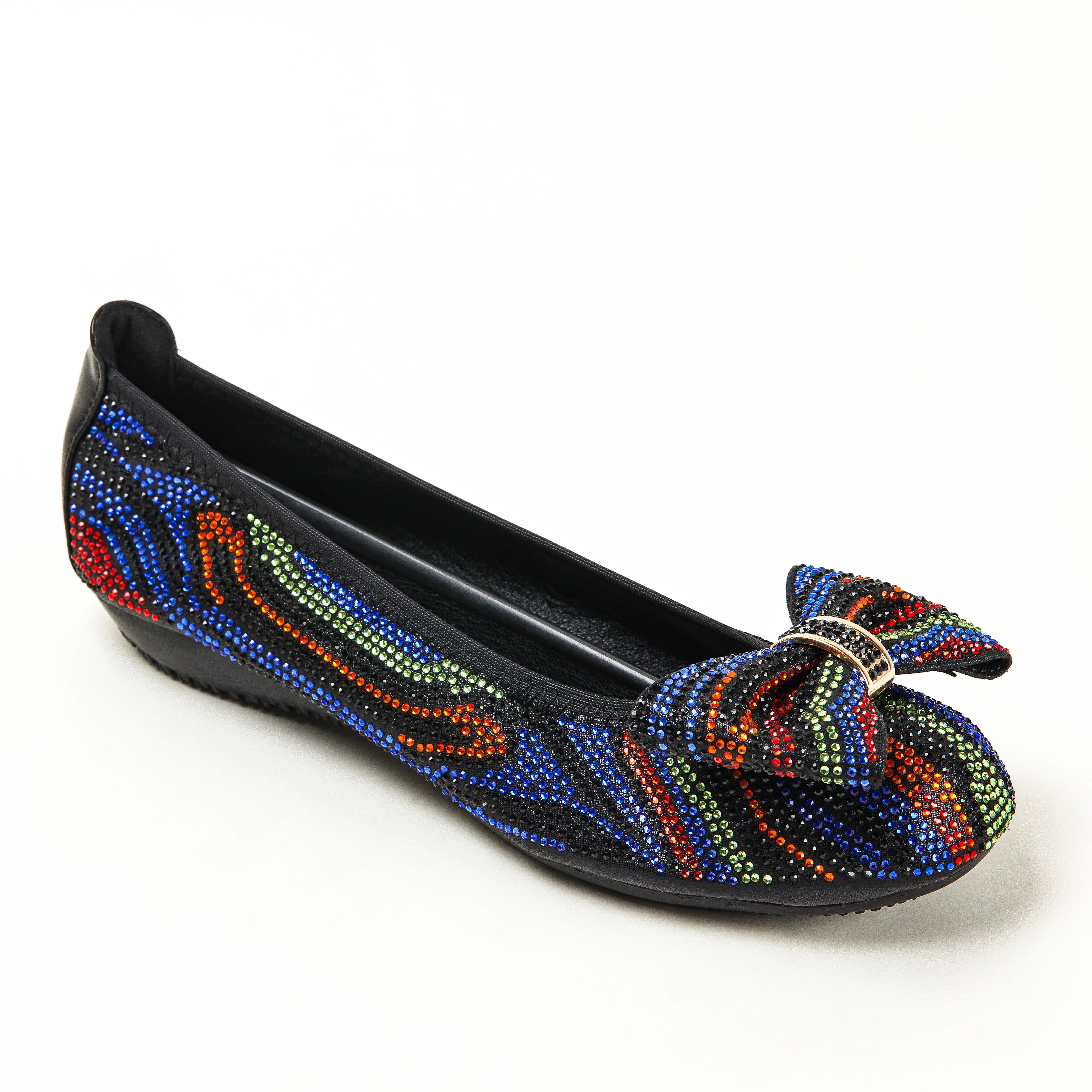 Casual Women Shoes Flats 188-4 Shiny Wedding Party Dress Shoes Nigerian Banana Shoes Flexible Flats Lady Women Comfy Ballet Shoe