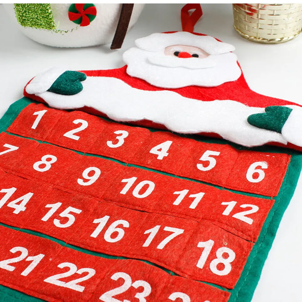 Календари advent рождественские украшения, Санта Клаус календарь лобби отеля семья кулон для дома вечерние аксессуары