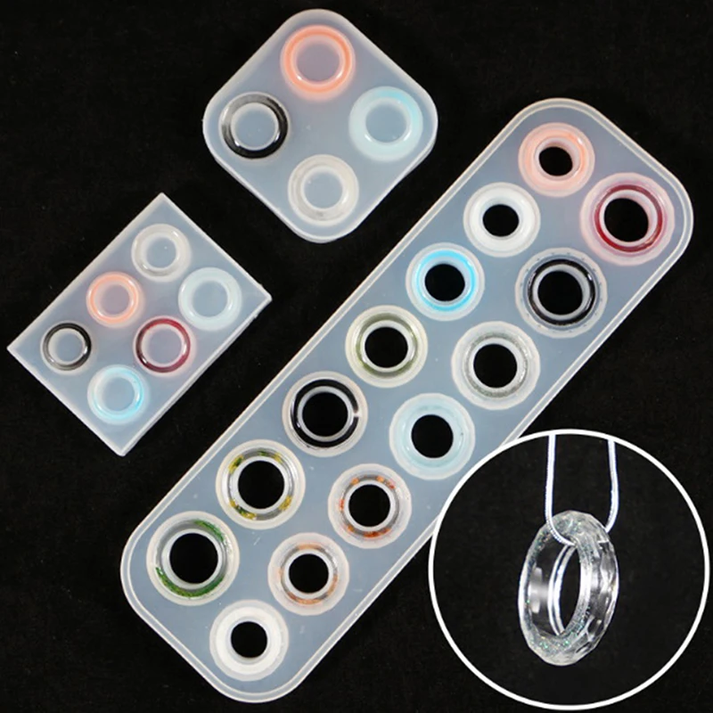 

6Hole Rings Mold Collection Handmade DIY Making Ring Jewelry Silicone Mold Crystal Epoxy Mould Epoxy Resin For Jewelry Making