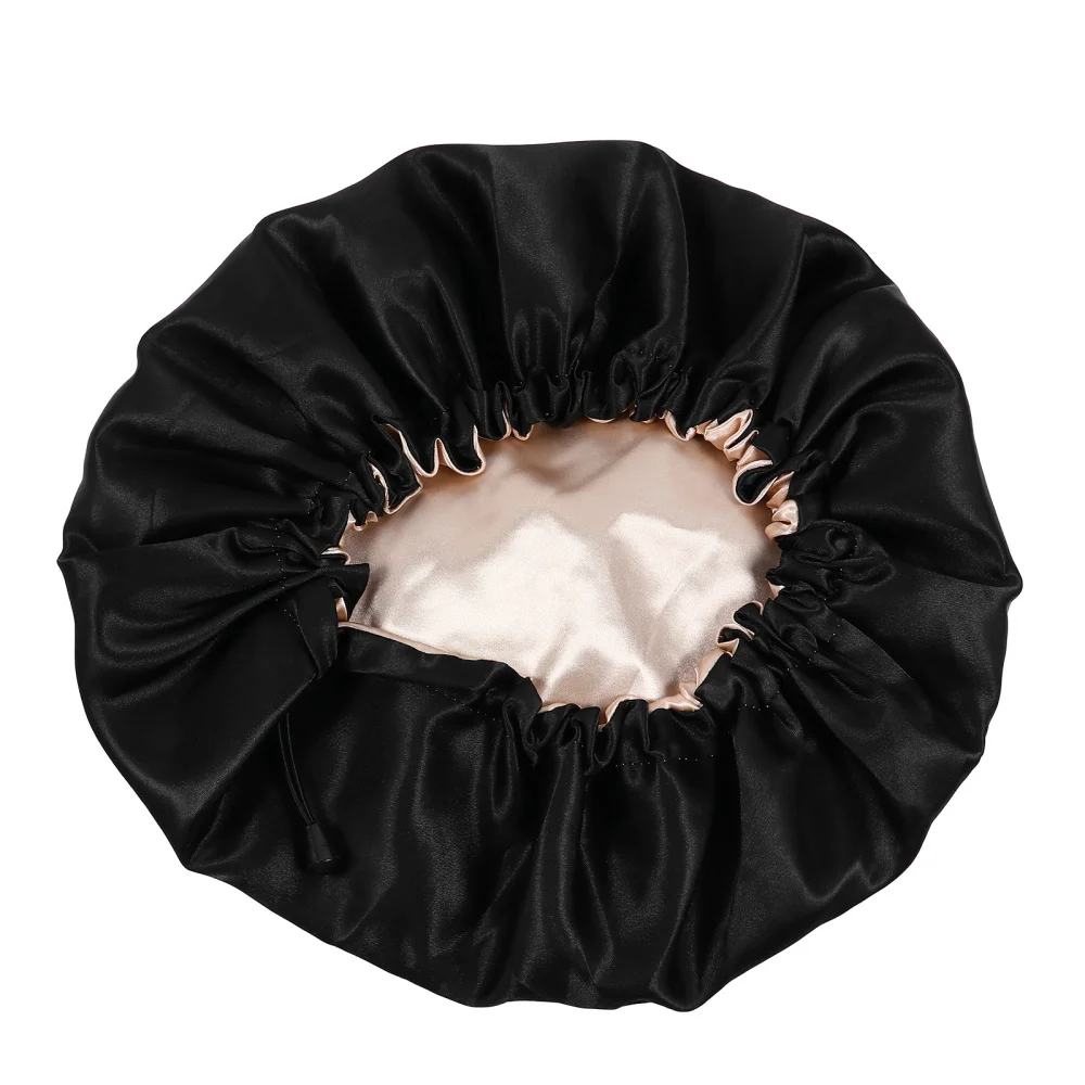 

Adjustable Shower Caps Satin Double Layers Bathing Shower Night Sleep Caps