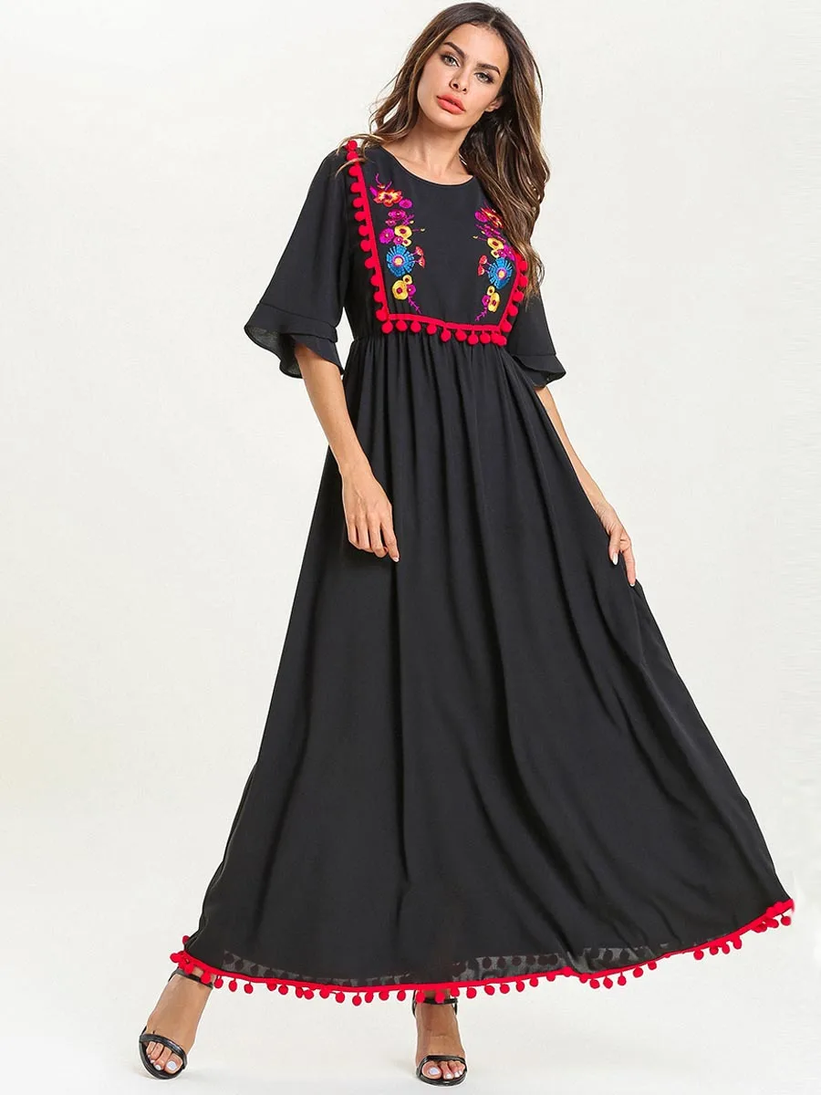 Мусульманское платье женское Повседневное большого размера новые особенности