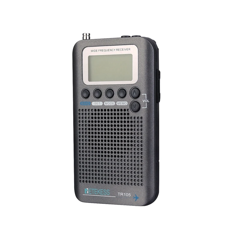 Портативный радиоприемник Retekess TR105 FM/AM/SW/CB/AIR/VHF с таймером