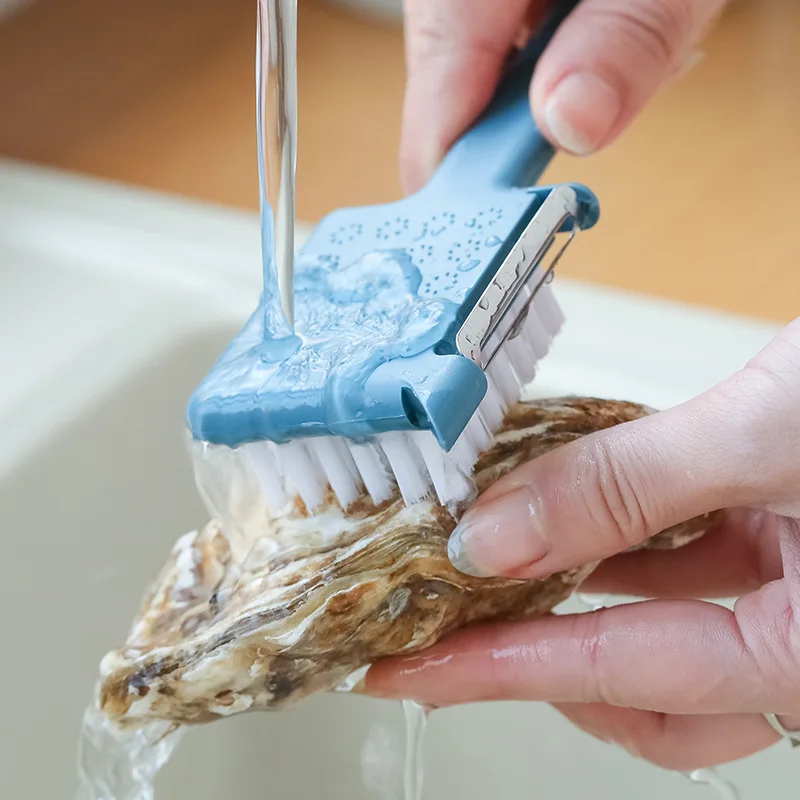 

Kitchen Gadgets Fruit And Vegetable Peeler&cleaning Kitchen Accessories Oyster Cleaning Brush 5in1Kitchen Tool Gadgets