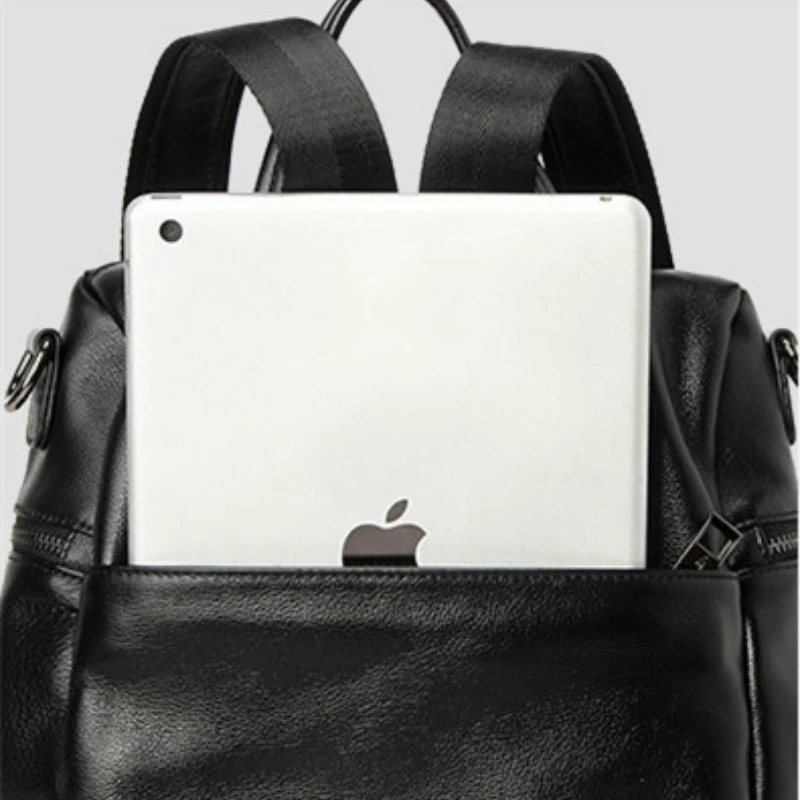 

Natural Cowhide Leather Large Capacity Women Backpack 2021 Fashional High Quality Solid Color Shoulder Bag For Ladies