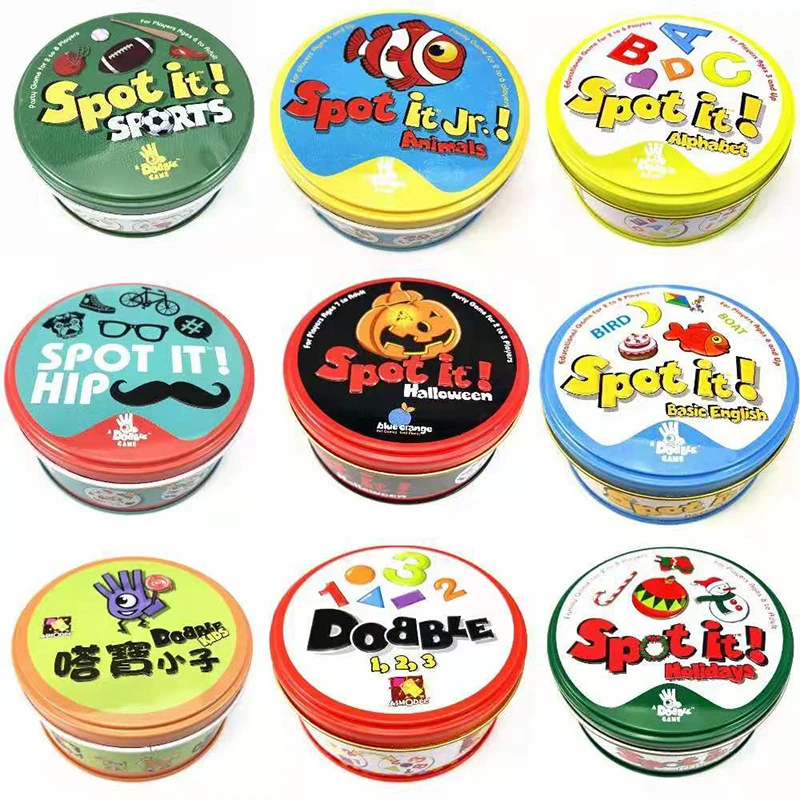 86 мм Доббль карты с животными ранние игры настольная игра на английском языке