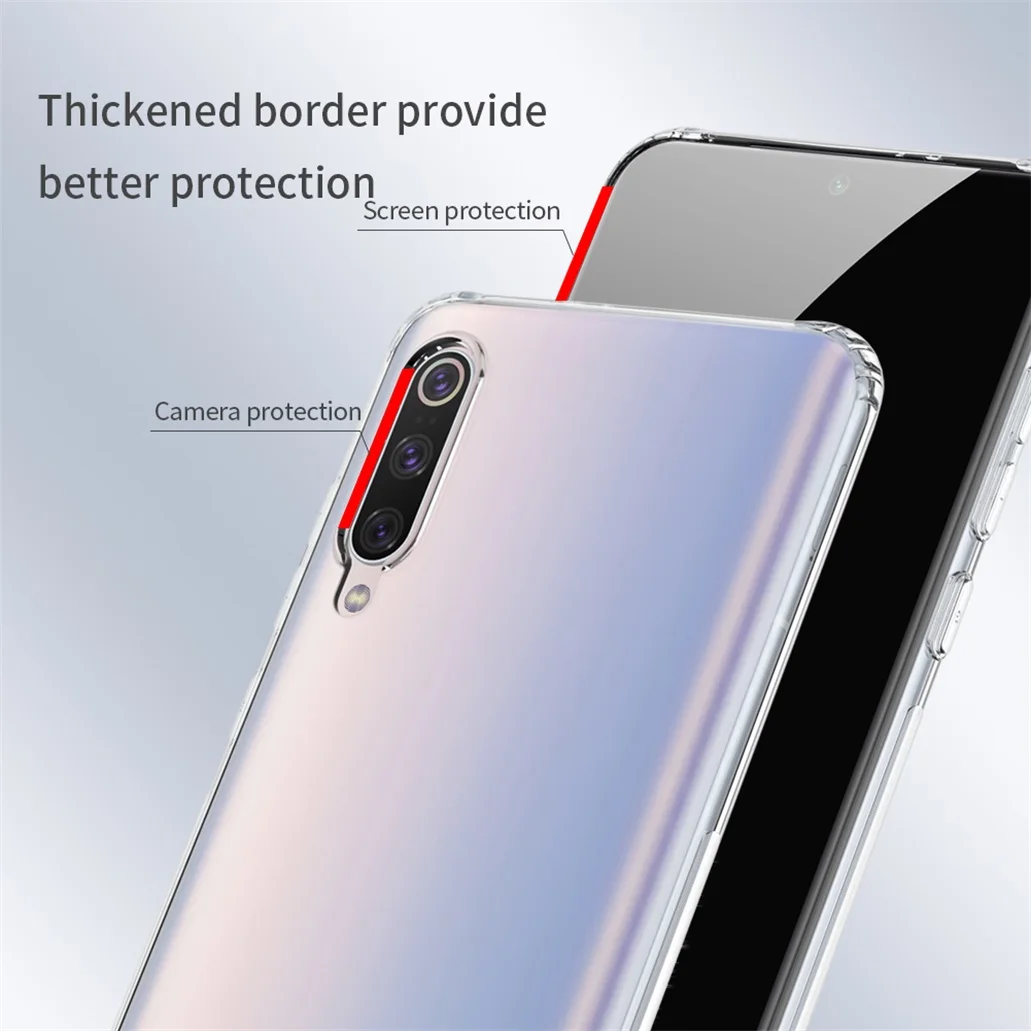 Чехол Nillkin для Xiaomi Mi 9 Pro 5G прозрачный мягкий Силиконовый ТПУ чехол-накладка