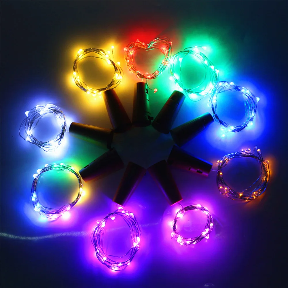 

4pcs LED Bottle Cork String Lights Copper Wire Light Decoration for Festival Party Bedroom Birthday (4 Colors Light, 1m 10L
