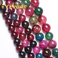 genuine mixed colors dragon vein agates beads round loose charm beads for jewelry making necklaces bracelets for women 6 8 10mm