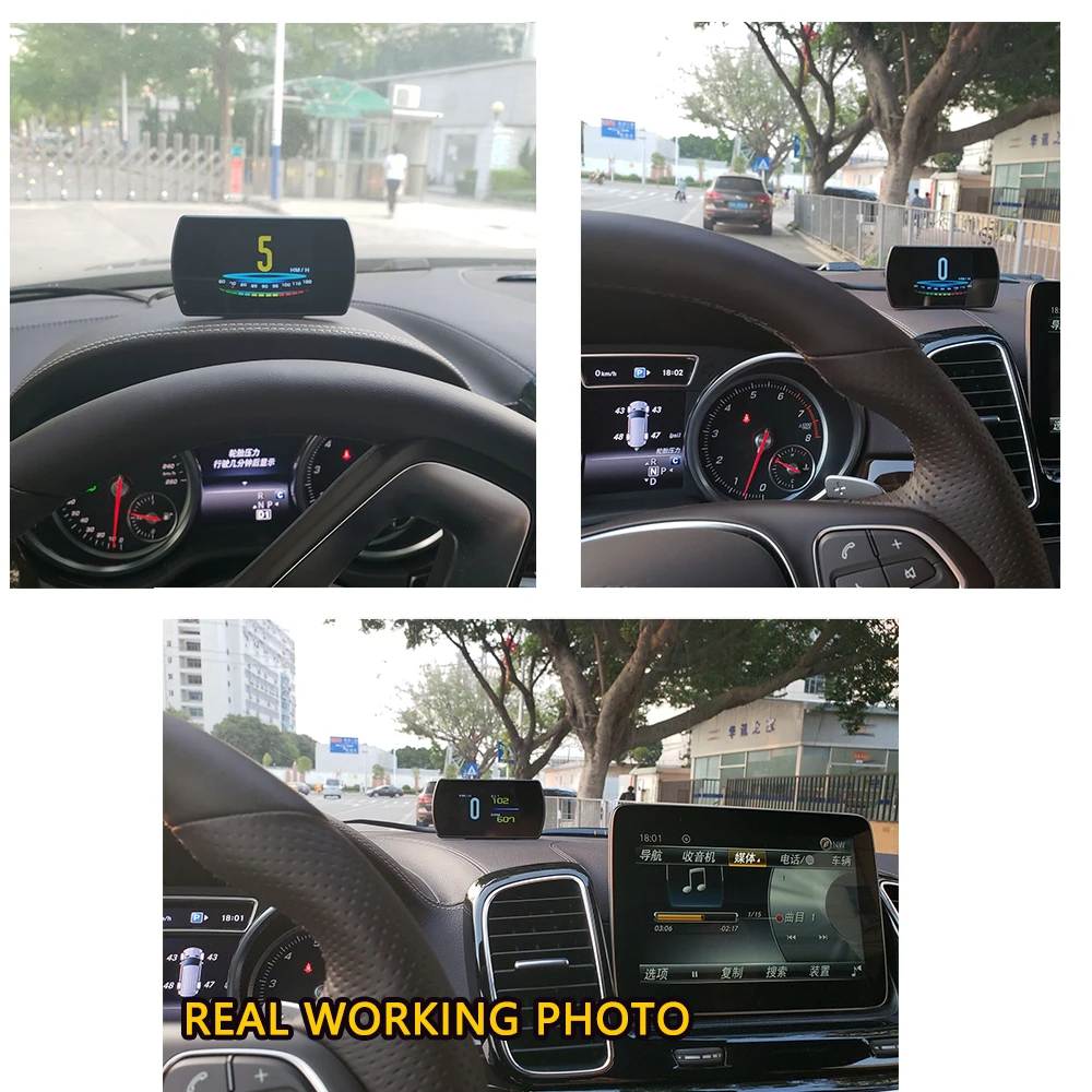 3 дюймовый P12 HUD OBD2 головой вверх Дисплей компьютер автомобиля HD TFT Цифровая