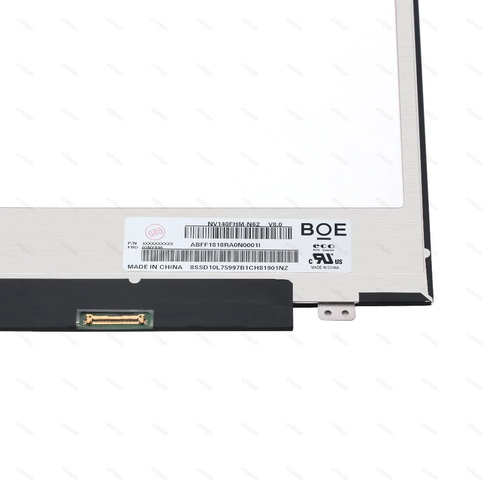 14 ''FHD IPS ЖК дисплей светодиодный экран панель матрица Замена NV140FHM N62 V8.0 FRU 00NY446