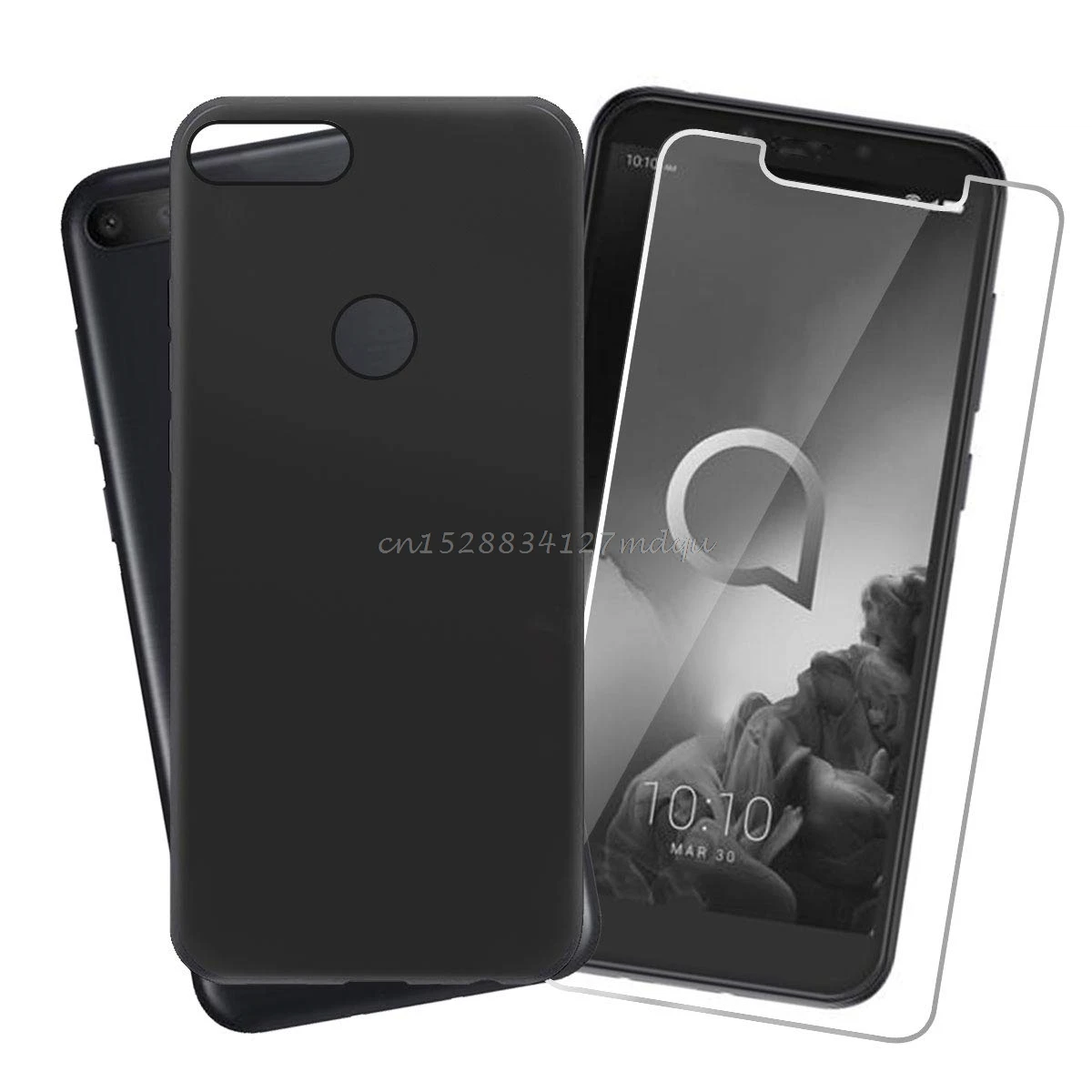 Alcatel 1S 5024D закаленное стекло Alcatel 1S Чехол Мягкий силиконовый чехол для телефона с полным закаленным стеклом для Alcatel 1S