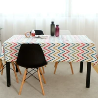 nordic color stripe imitation cotton and linen tablecloth home hotel restaurant washable tea table party table decoration cloth
