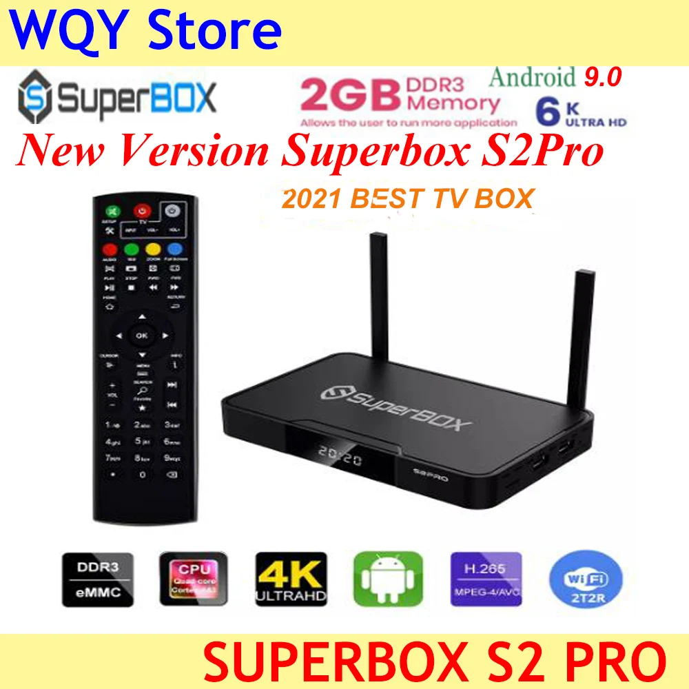 Новая версия 2021 новый дизайн новая функциональная Смарт ТВ приставка superbox s2pro 2 ГБ