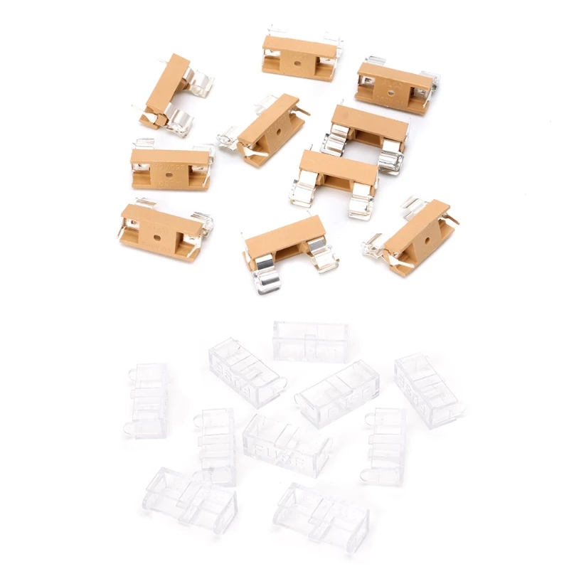 10 Pcs Glass Fuse Holder with Transparent Cover Blocks 5X20mm | Обустройство дома