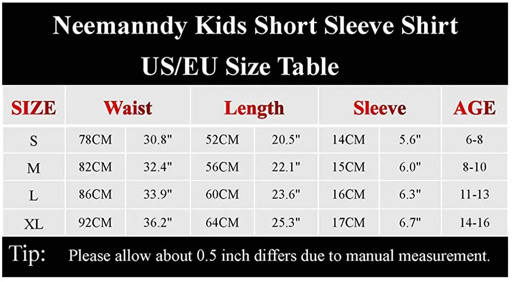 

Neemanndy Teens Boys Girls Shirts 3D Print Colorful Design Graphic Tee Shirt with Short Sleeve for Kids 6-16 Years