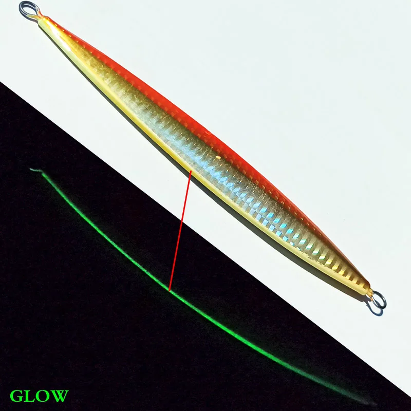 5 шт. светящиеся в темноте металлические приманки 40 г/60 г/80 г/120 г/150 г/200 г|fishing