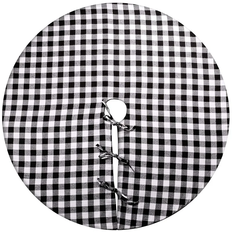 Юбка для рождественской елки Рождественское украшение с Белой и Черной