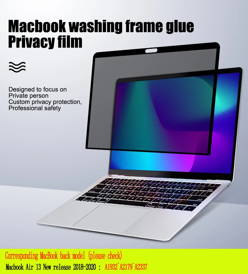 Privacy Filter Anti spy PET Screens protective film For MacBook 2020 M1 A2337 2018 2019 Air 13.3 inch with Touch ID A1932 A2179
Privacy Filter Anti spy PET Screens protective film For MacBook 2020 M1 A2337 2018 2019 Air 13.3 inch with Touch ID A1932 A2179