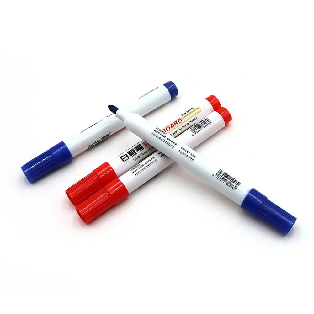 1PC Big Capacity Erasable Whiteboard Marker Pen Red blue black Erase Markers pen Office School Stationery Supplies |