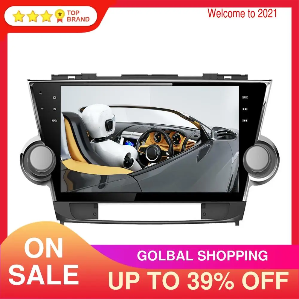 

Carplay Android 10,0 Автомобильный GPS навигатор мультимедийный плеер для Toyota Highlander 2007-2013 авто стерео видео радио без DVD плеера