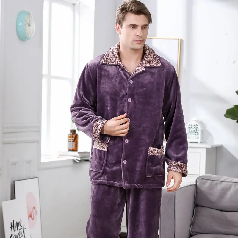 sleepwear Пижамы женские зимние длинный рукав фланель пижамы женские теплые толстые коралловые флисовая Пижама для зимы домашний костюм пижамы для женщин - Цвет: sleepwear