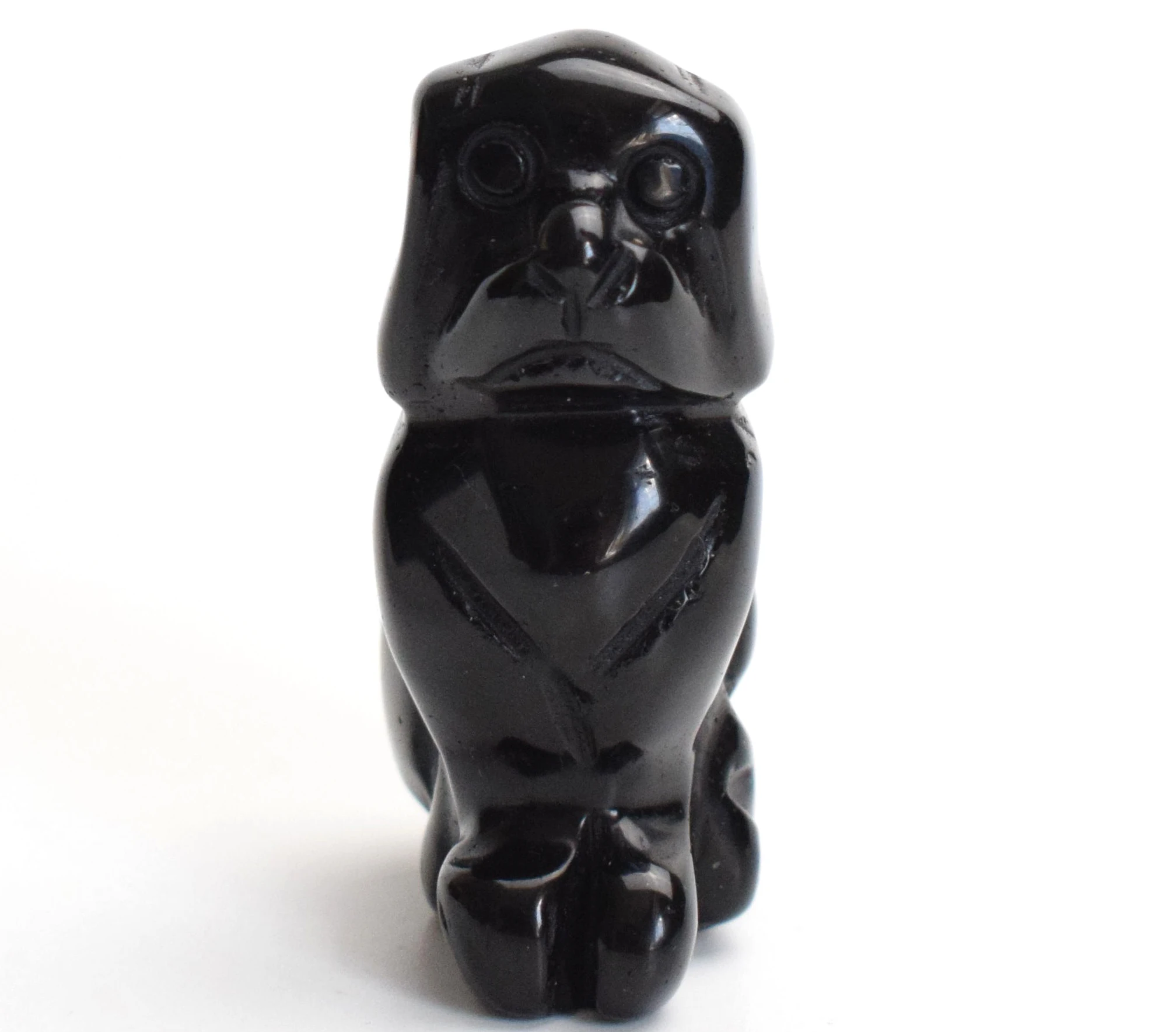 2 0 дюймов натуральная черная чакра Обсидиан Резной Кристалл Рейки Исцеление фэн