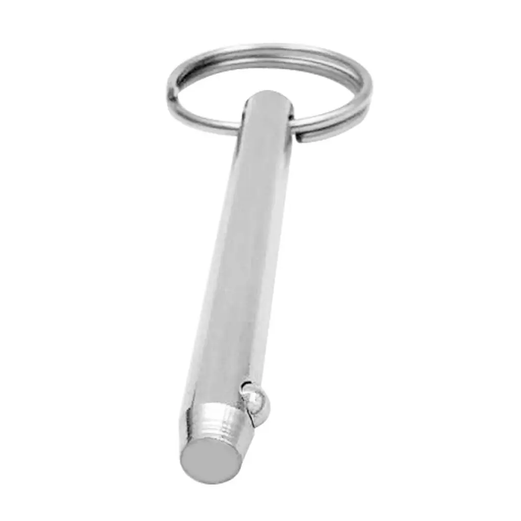 

MagiDeal Marine Grade Stainless Steel Spring Loaded Ball Style Bimini Top 5/16" Pull Pin with Ring Boat Parts Accessories