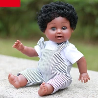 toys for kids reborn doll black skin simulation baby rubber doll cloth clothes soft and cute reborn baby dolls full body