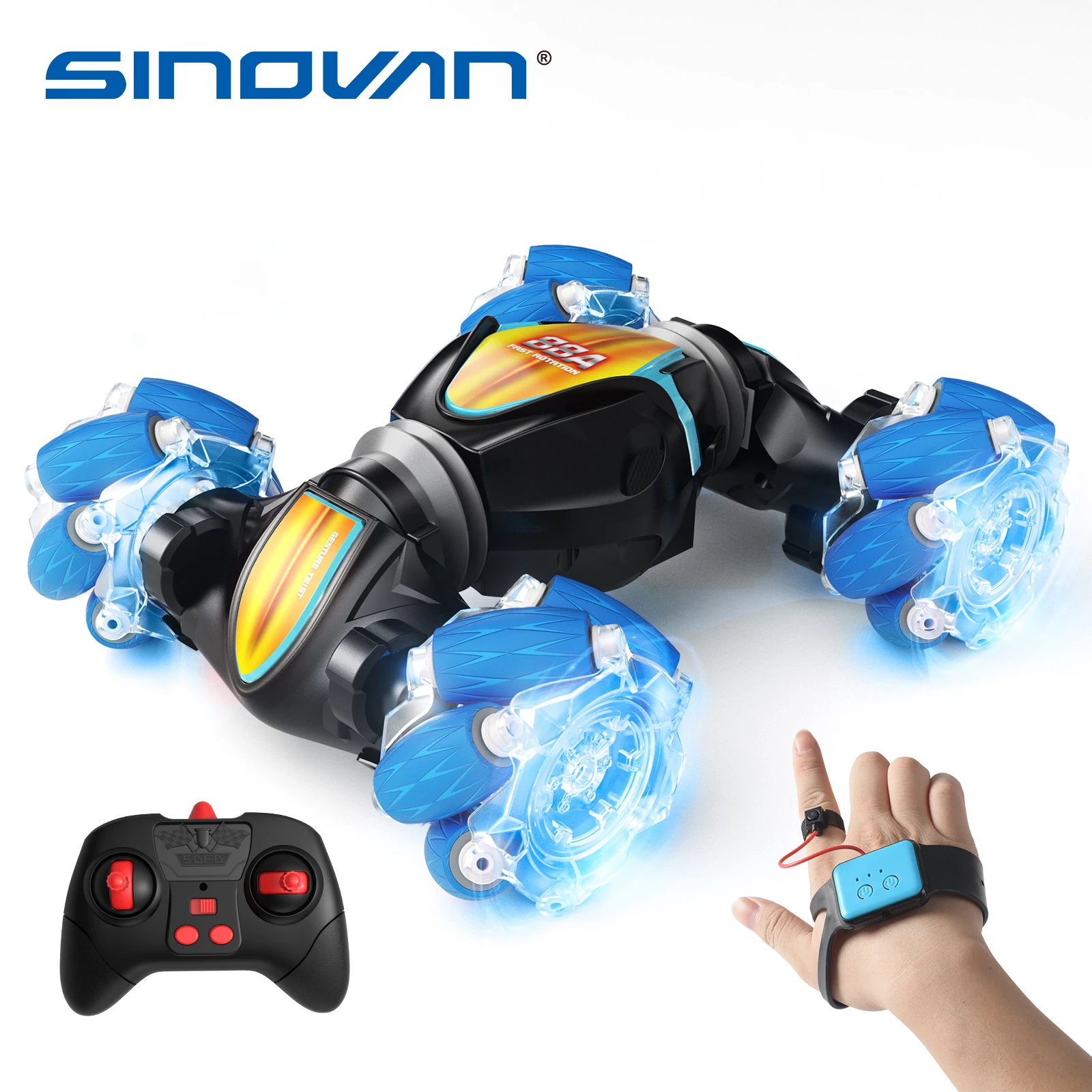 Sinova Stunt RC Car MINI 4WD 2 4G часы управление жестами индукционный пульт дистанционного