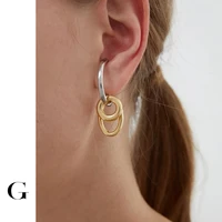 ghidbk design adjustable goldsilver color mixed asymmetry cartilage earrings minimalist street style ear cuff jewelry wholesale