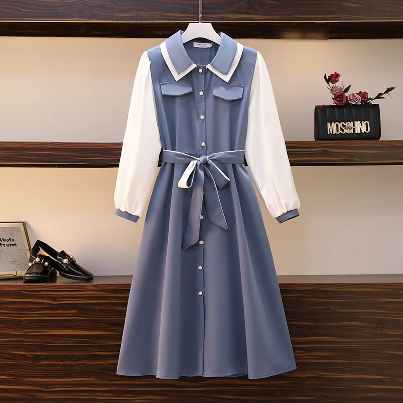 

Новинка Осенняя рубашка First love и женское платье код женской нежной атмосферы качество и снижение возрастного жира MM long sk