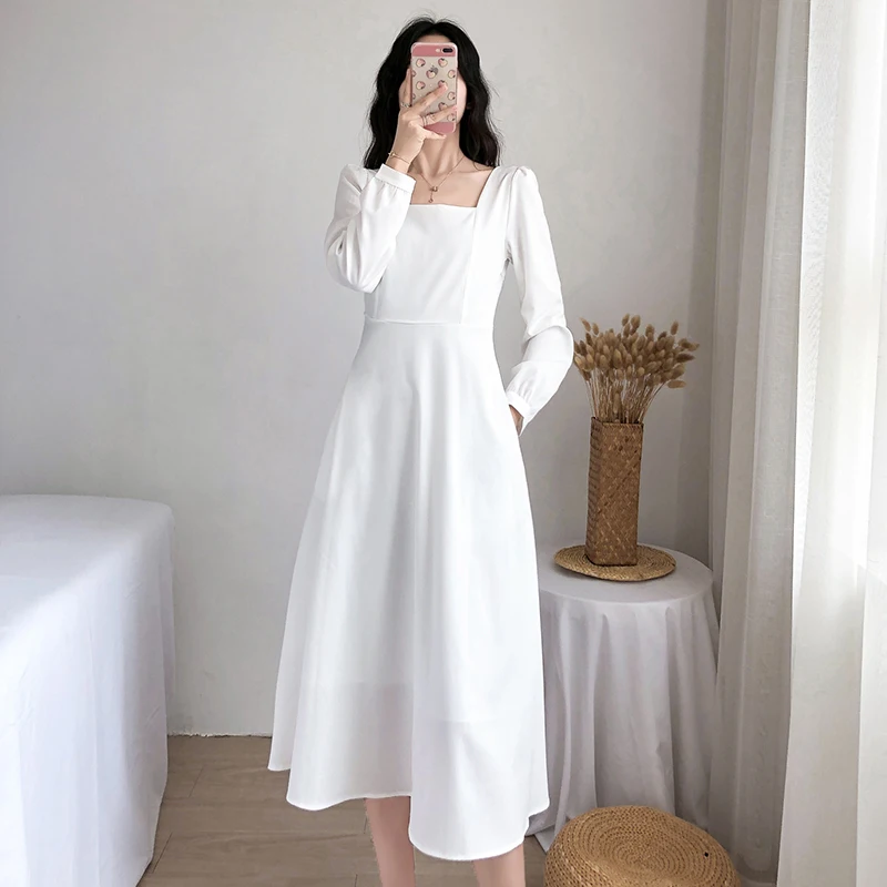 Размера плюс женское элегантное винтажное черный белый цвет вечерние платье