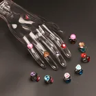 Кольцо детское в виде сердца и цветка, 10 шт.компл.