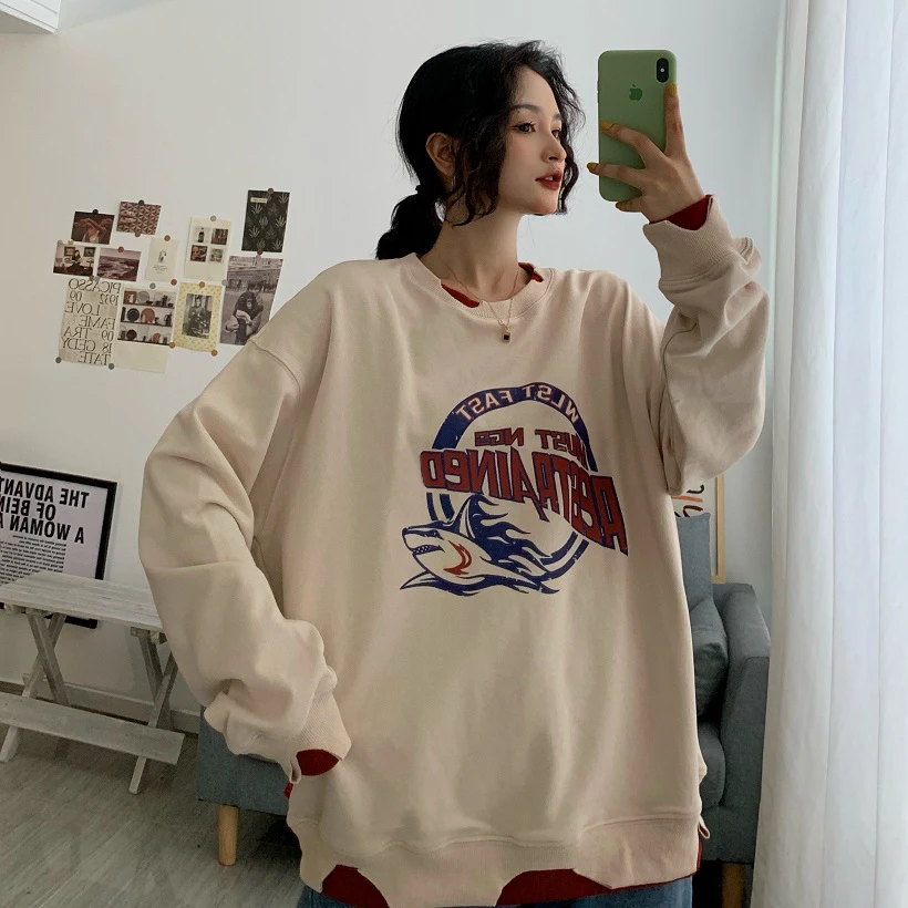 Sweatshirt Women Vintage Clothes Women Sweetshirts Korean Fashion Oversized Hoodie Harajuku Hoodie Women Pullovers Autumn Winter