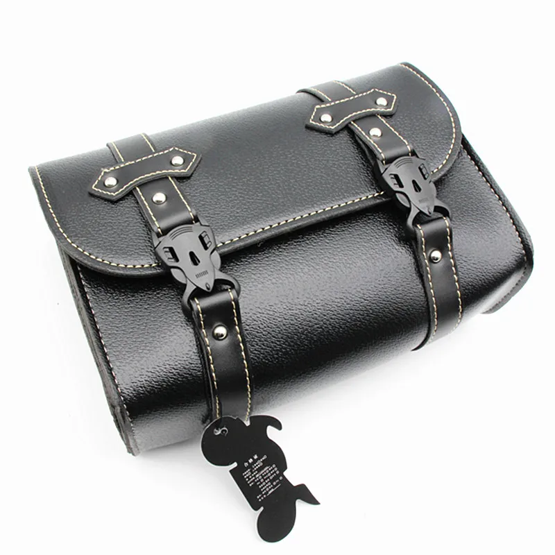 Universal Motorcycle Saddlebags Leather Side Storage Tool Pouch Luggage Bag for yamaha suzuki honda kawasaki Triphum Indian | Автомобили и