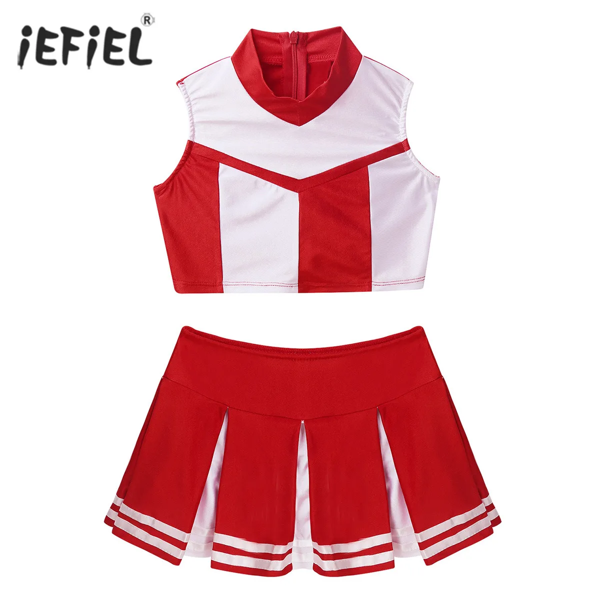 Летний детский комплект одежды для девочек модный костюм группы поддержки с