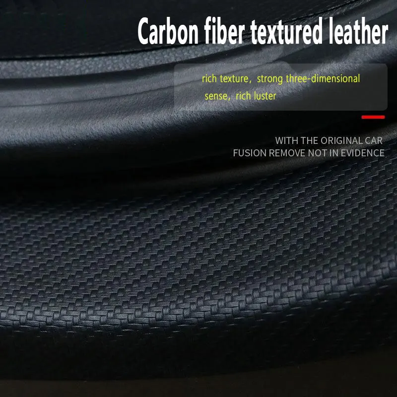 Наклейки на задний бампер автомобиля защитная пластина для багажника кожаная