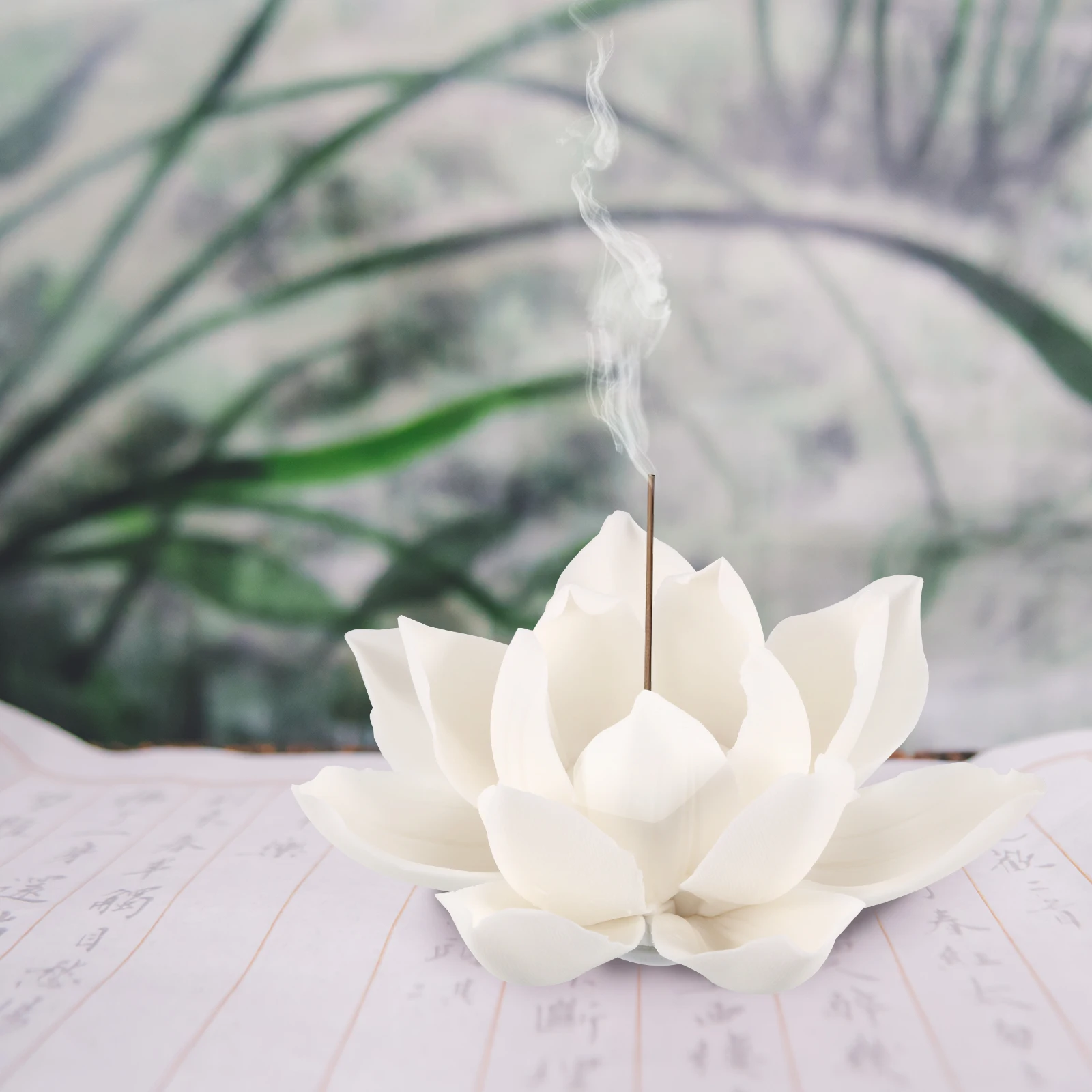 Керамика белый горелка для благовоний в виде лотоса домашний декор подставка