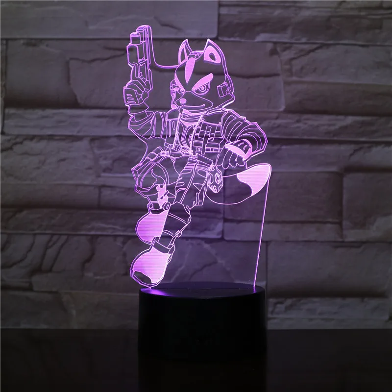 Настольная лампа Starfox 3D USB с сенсорным сенсором 7 цветов декоративный светильник