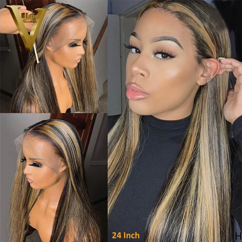 Прямые парики из человеческих волос на сетке спереди для женщин бразильский