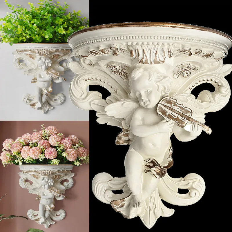Ангел смолы стикер на стену ваза цветок Европейский Винтаж украшение дома для