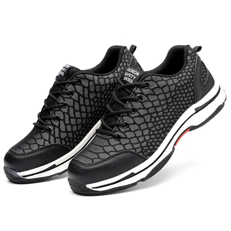 

New steel toe cap men safety shoes work sneakers women boots plus size 36-48 breathable outdoor shoe With Reflective