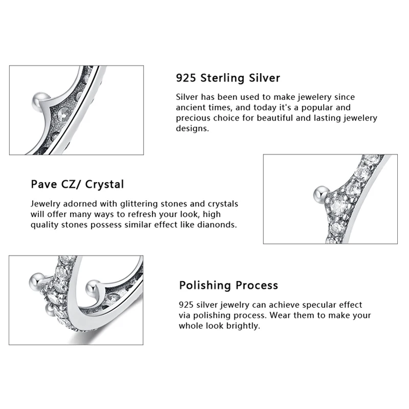 2020 модное простое серебристое кольцо с кубическим цирконием свадебное короной