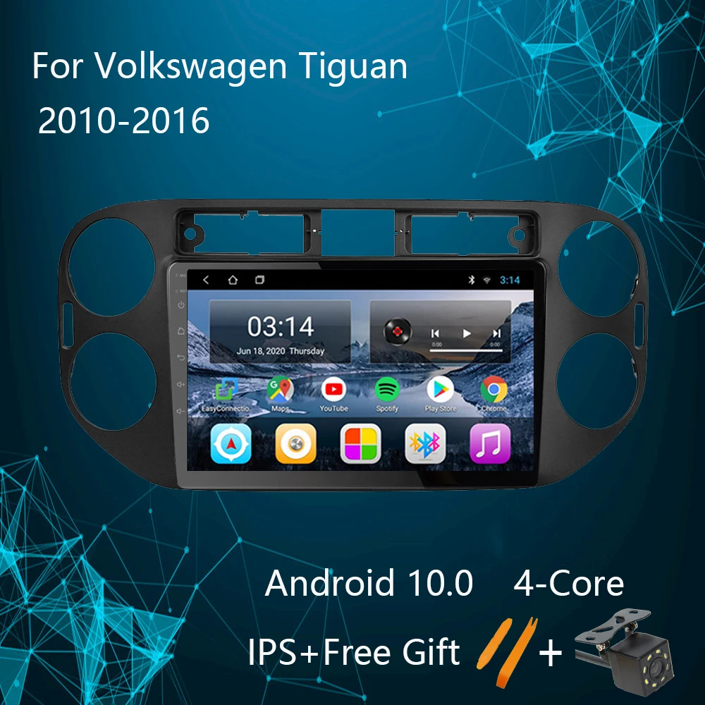 

WIFI Car Radio Multimedia DVD Player Navigation GPS For Volkswagen Tiguan 1 NF 2010-2016 Steering Wheel Control SWC Bluetooth BT