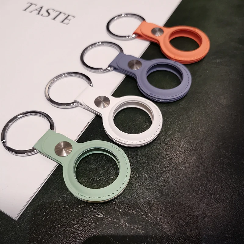 

High quality Leather Case For Apple Airtags Protective cover For Apple Locator Tracker Anti-lost Device Keychain Protect Sleeve